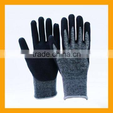 Oil Proof Sandy Nitrile Palm Coated Cotton Gloves