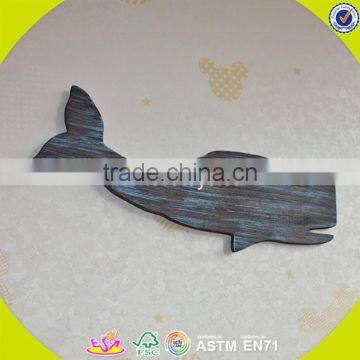 2017 New Design Home Decoration Wooden Wall Decor Top Fashion Whale Shape Wooden Wall Decor W09D017 photo-6
