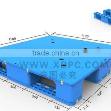 new style logistic 4-way single flat face 3 runner plastic pallet