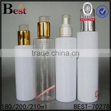 Wholesale Super Price 200ml Plastic Spray Bottle White Plastic Spray Bottle Round Plastic Triger Spray Bottle With Silver Pump photo-6