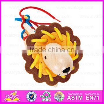 2016 Wholesale Kids Wooden Beads Threading Toy,Creative Baby Wooden Beads Threading Toy,diy Beads Threading Toy W11E045 photo-2