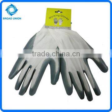 Nitrile Coated Nylon Gloves Safety Work Gloves