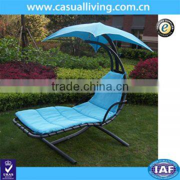 Hanging Chaise Lounger Chair Arc Stand Air Porch Swing Hammock Chair Canopy Teal