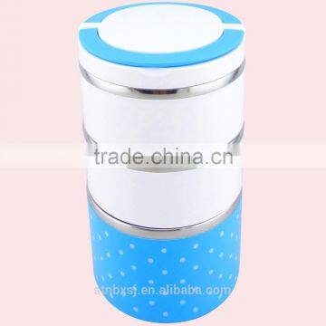 Portable 3 Compartments Stainless Steel Insulated Tiffin Lunch Box photo-4