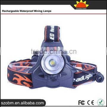 High Power 3 Mode Brightness LED Rechargeable Headlamp 1600lm Camping Mining Lamp photo-3