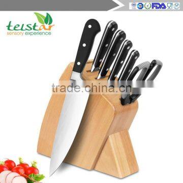 Factory Direct Sale Upscale Stainless Steel Wood Block 6 Sets of Household Kitchen Knife Set photo-5