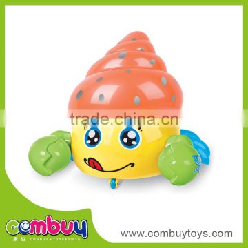 Newest battery operated toy musical cartoon animals conch shells plastic