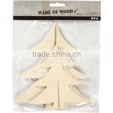 Christmas Tree Wooden 3D Decoration Plain Wood Trees Decorate Craft Set photo-3