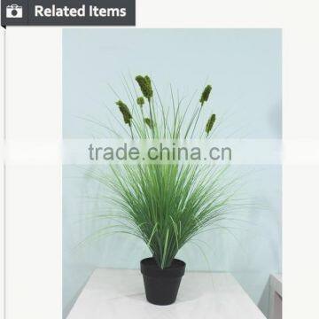 Decorative Artificial Flocking Grass Onion Grass Artificial Grass in Pot for Home and Office photo-5
