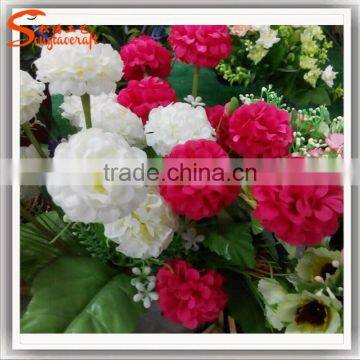 Factory Price Wholsale China Artificial Flower Decor Wedding Artificial Chinese Rose Flower Fake Decoration Flower photo-2