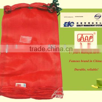 Bag ties up bags, PP leno mesh bags, handles for plastic bags