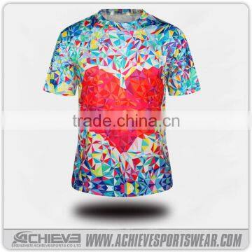 2017 100% Polyester Wholesale Blank Sublimation Printing T-shirt