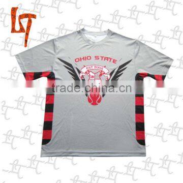 polyester fashion style custom sublimation T-shirts dry fit