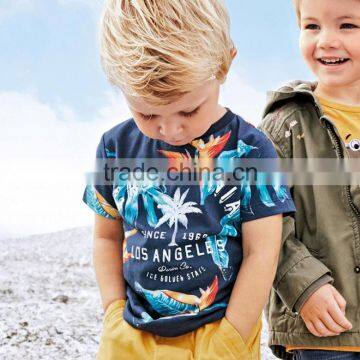 2017 Wholesale western style kids clothing boys cotton daily shorts set