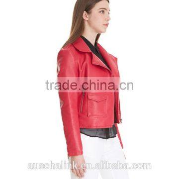 New Arrival Pakistan Style Girls Short Leather Jacket Made in China 2016 photo-5