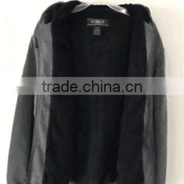 Sherpa Lining Simple Style Men Hoody Jacket photo-2