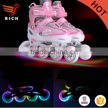 WSJ-X04 2017 Factory Wholesale Led Flat Women Wheel Sport Shoes and Sneakers photo-6
