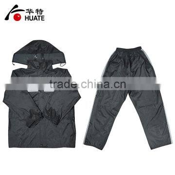 Mens Black Refelective Raincoat,waterproof Polyester Raincoat Manufacturer photo-5