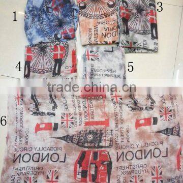 Fashion large hot print England flag rayon scarf