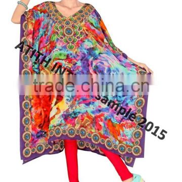 DIGITALLY PRINT MICROFIBER KAFTANS