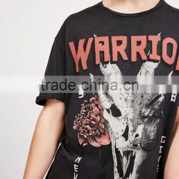 2017 Short Sleeve Custom Screen Printing Tshirts OEM Black Game Team's Apparel Round Neck Cotton T-shirts photo-3