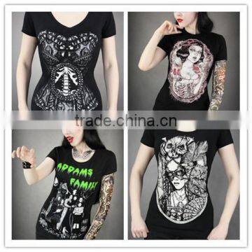 Women t Shirt With Printing/new Design Printing t Shirt/ Custom t Shirt Wholesale China photo-3