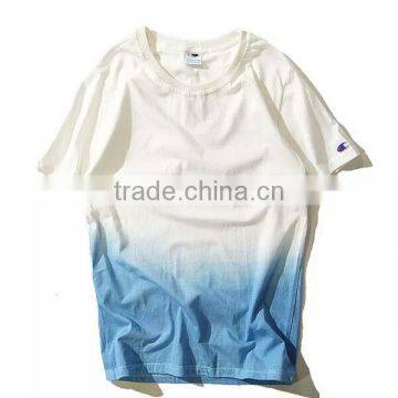 High Quality Color Gradual Change Sublimation Dry Fit Sport T-Shirt With Custom Logo photo-3