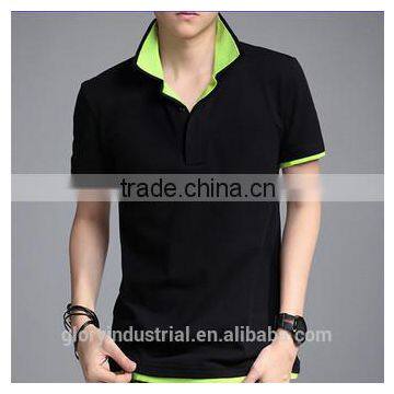 new fashion double collar polo t shirt men factory