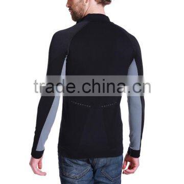 High Quality Men Seamless Half Zip Long SleeveTrack Jacket photo-2