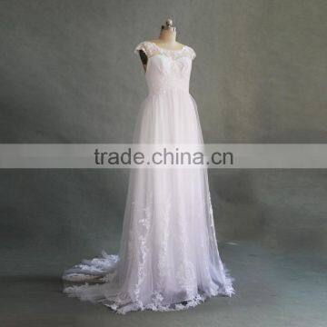 Customized New Design Backless Sexy Wedding Dress photo-4