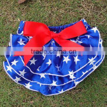 Christmas cute satin baby bloomer with ruffle diaper cover kids toddles bloomer