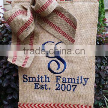 Personalized Embroidered Burlap Garden Flag photo-4