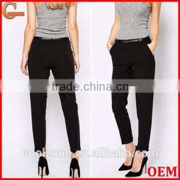 Fashion slim fit cigarette trousers wholesale skinny trousers for woman