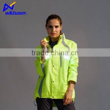 Factory supply 2016 LED flashing jacket women coat