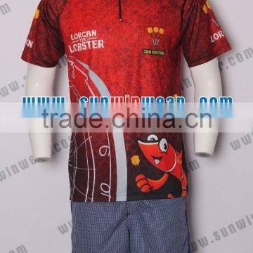 2016 Popular sublimation printing custom dry fit sublimation print dart shirts fashionable men's jersey