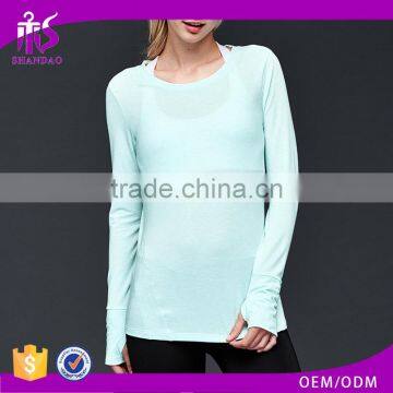 Guangzhou Shandao Popular Wholesale Manufacturers Slim Fit With Thumb Hole yoga wear fabric