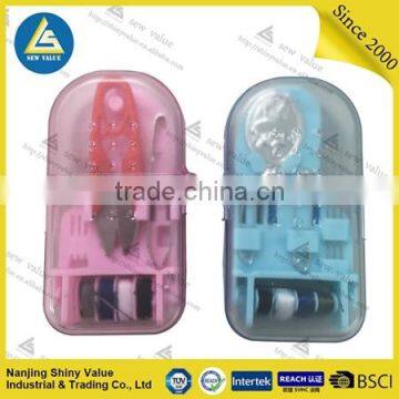 Transparent ABS material portable hand sewing Hand Sewing Use plastic box travel sewing kit