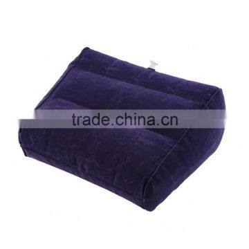 Soft Inflatable Suede Fabric Travel Foot Rest Pillow Footrest Helps Reduce DVT Risk on Flights 28x37cm Cheap And New Hot Selling photo-3