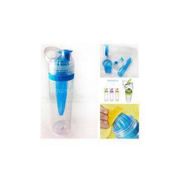 K144 500ML Tritan Portable Water Bottle Lemon Squeezer Fruit Juicer Bottle With Ice Tube