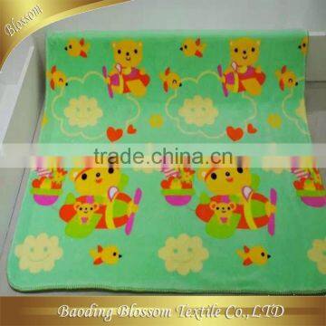 china wholesale market 80% polyester and 20% polymide microfiber print baby blanket 100*100cm