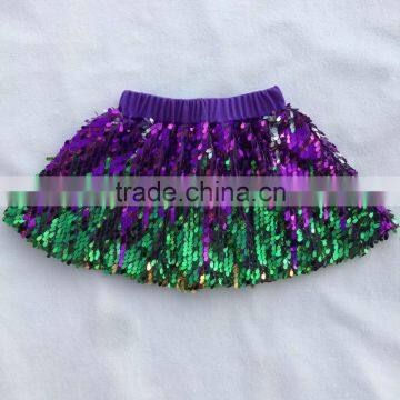 The Newest Design Girl Dress Wholesale Kids Clothes Scale Pattern Sequin Baby Skirt photo-4