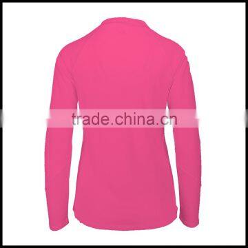 W15-ACC-W-01-C Pink 100% Polyester Sports Underwear Long Sleeve