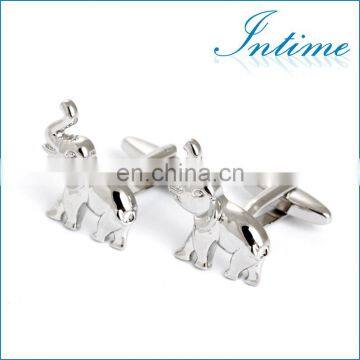 Chinese Manufacturer Silver Elephant Men Shirt Cufflink High Quality