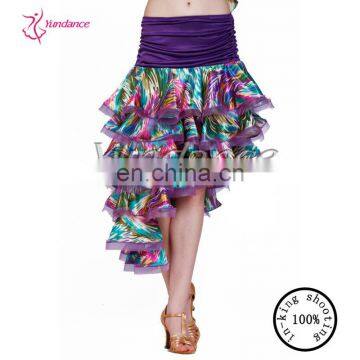 AB008 Tiered Salsa Dance Skirt Women