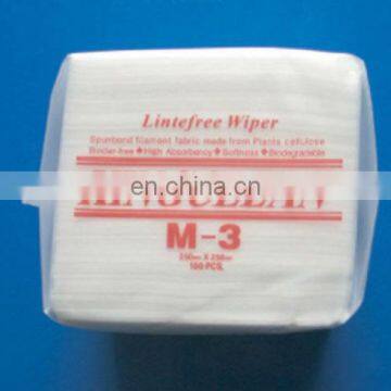 9X9 Inch Laser Cut Industrial Use Cleaning Cloth White Microfiber Cleanroom Wiper