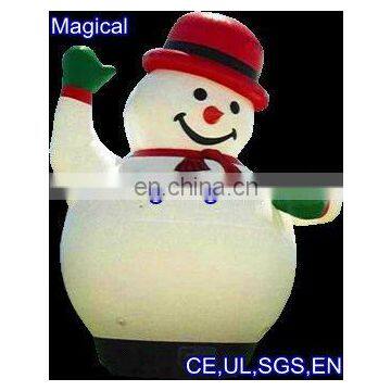 white inflatable snowman decoration for yard