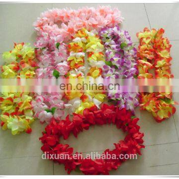 Decorative Artificial Hawaiian Lei Polyeste Flower Luau leis