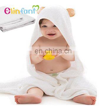 2017 hot sale soft high absorbent organic bamboo hooded baby bath towel