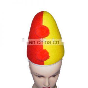 MCH-1897 Party Carnival Masquerade novelty velvet yellow red child cone hat