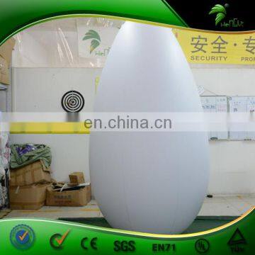 White Giant Inflatable Egg Shape Balloon Supermarket Promotion Decor Egg Inflatables PVC Easter Egg Cartoon with LED Lighting